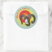 Aries March 21 to April 20 Sticker ラウンドシール (バッグ)