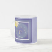 Aries March 21 to April 20 Tasse フロストグラスマグカップ (正面左)
