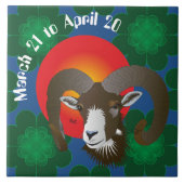 Aries March 21 to April 20 Tile タイル (正面)
