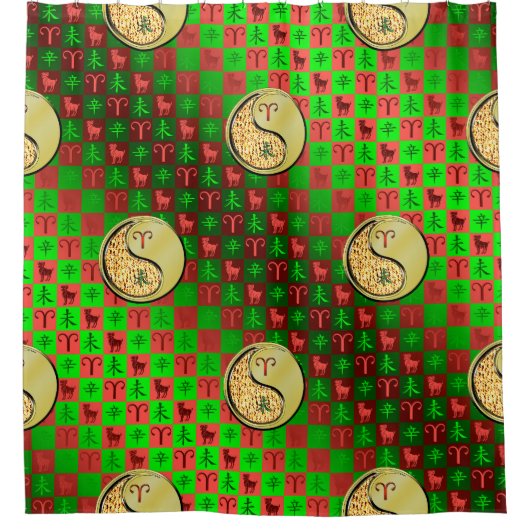 Aries & Metal Goat シャワーカーテン (正面)