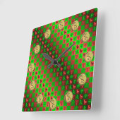 Aries & Metal Goat スクエア壁時計 (傾斜)