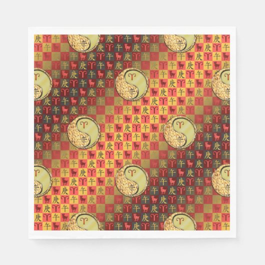 Aries & Metal Horse スタンダードランチョンナプキン (正面)