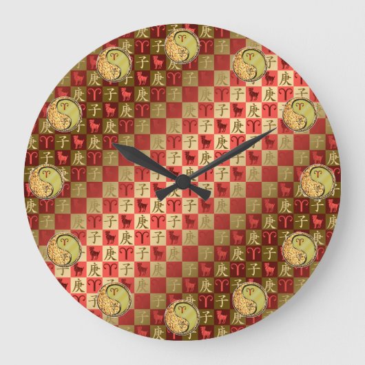 Aries & Metal Rat ラージ壁時計 (正面)