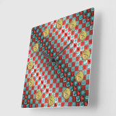 Aries & Metal Snake スクエア壁時計 (傾斜)