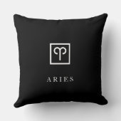 Aries – Minimalist Zodiac Decorative Pillow クッション (裏面)