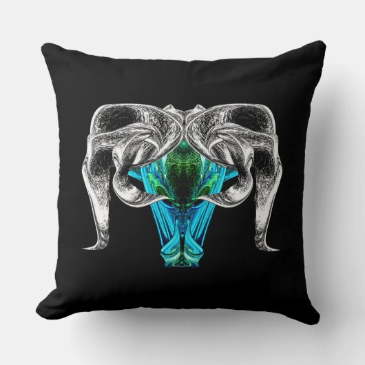Aries – Minimalist Zodiac Decorative Pillow クッション (正面)