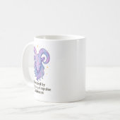 Aries Mug – Powered by Caffeine and Impulse Decisi コーヒーマグカップ (正面左)