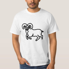 Aries Outline Ram T‑Shirt – Strong Aries Energy  Tシャツ