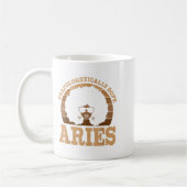Aries Queen Afro Hair Black Woman Zodiac Sign コーヒーマグカップ (左)