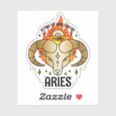 Aries ram astrology〔占星術の〕十二宮図誕生パーソナライズされた標識 シール (シート)