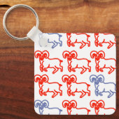 Aries Ram Keychain – Simple Modern Zodiac キーホルダー (正面)