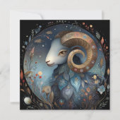 Aries Ram Zodiac Astrology Mystical Birthday カード (正面)