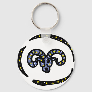Aries Ram Zodiac Keychain – Minimal Cosmic Ram キーホルダー