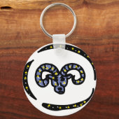 Aries Ram Zodiac Keychain – Minimal Cosmic Ram キーホルダー (正面)
