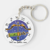 Aries & Sagittarius Custom Keychain キーホルダー (裏面)