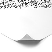 Aries Square Poster | Zodiac Word Cloud Art ポスター (角)