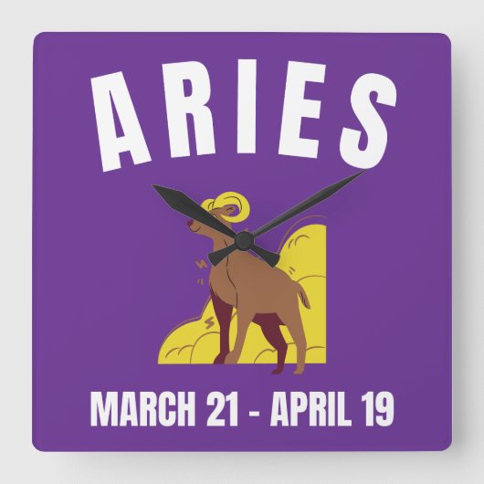 Aries star sign T-Shirt スクエア壁時計 (正面)
