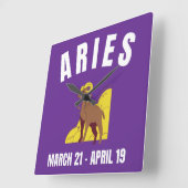 Aries star sign T-Shirt スクエア壁時計 (傾斜)