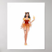 Aries Star Sign Wall Art, Minimalist Zodiac ポスター (正面)