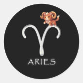 Aries Sticker ラウンドシール (正面)