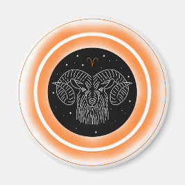 Aries Symbol – Minimal Astrology Emblem マグネット