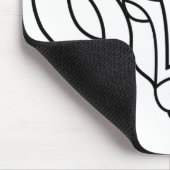 Aries the Ram金ゴールドとブラック〔占星術の〕十二宮図占星術 マウスパッド (コーナー)