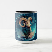 Aries the Ram Customizable "March 21 - April 19" マグカップ (中央)