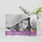 Aries the Ram Photo Birth Announcement Card 案内状 (スタンド正面)