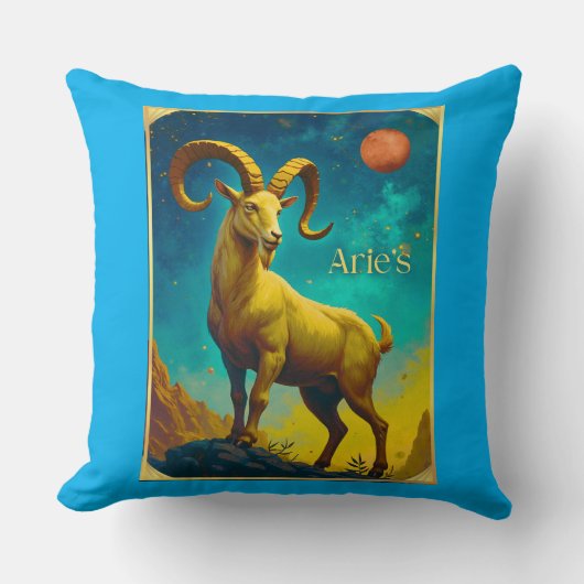 Aries the Ram Zodiac Sign クッション (正面)