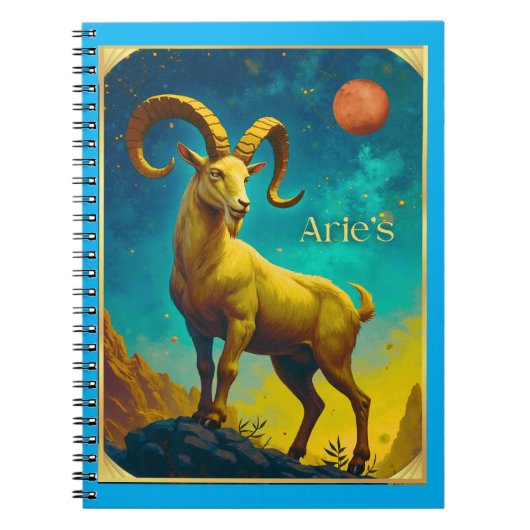 Aries the Ram Zodiac Sign ノートブック (正面)