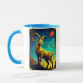 Aries the Ram Zodiac Sign マグカップ (左)