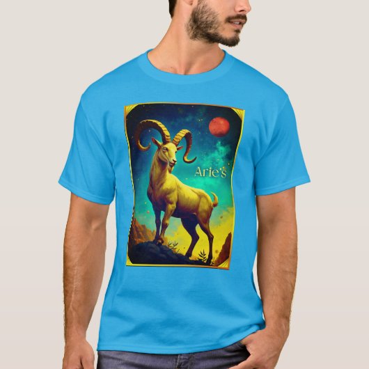 Aries the Ram Zodiac Sign Tシャツ (正面)