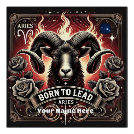 Aries "To Lead"生まれ光沢のあるポスター ポスター