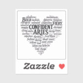 Aries Vinyl Sticker | Zodiac Word Cloud シール (シート)