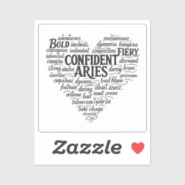 Aries Vinyl Sticker | Zodiac Word Cloud シール