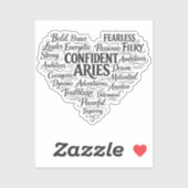 Aries Vinyl Sticker | Zodiac Word Cloud シール (シート)