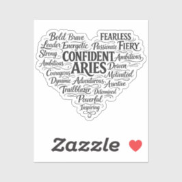 Aries Vinyl Sticker | Zodiac Word Cloud シール
