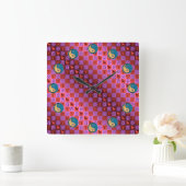 Aries & Water Rooster スクエア壁時計 (ホーム)