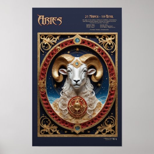Aries - Western Zodiac Poster ポスター (正面)