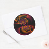 Aries Woman - Fractal Sticker ラウンドシール (封筒)