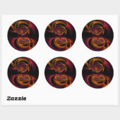 Aries Woman - Fractal Sticker ラウンドシール (シート)