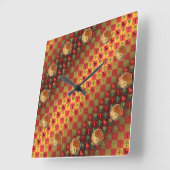 Aries & Wood Horse スクエア壁時計 (傾斜)