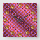 Aries & Wood Rooster スクエア壁時計 (正面)