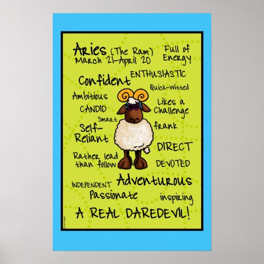 Aries wordcloudポスター ポスター (正面)