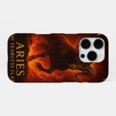 Aries Zodiac Art – Fiery Ram of Passion iPhoneケース (裏面横)