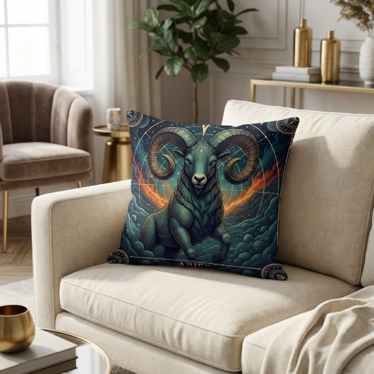 Aries Zodiac Celestial クッション