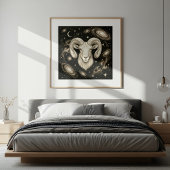 Aries Zodiac Celestial Astrology ポスター