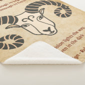 Aries Zodiac Design with Bold Aries Affirmations シェルパブランケット (3/4)