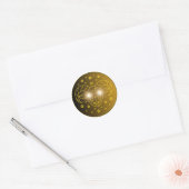 Aries Zodiac Emblem | Minimal Celestial Symbol ラウンドシール (封筒)