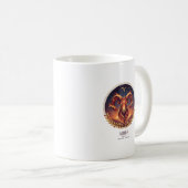 Aries Zodiac Fire Ram Celestial Illustration Coffe コーヒーマグカップ (正面右)